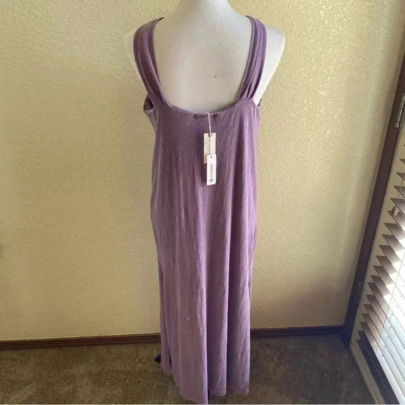Sundry Anthropologie Midi-Maxi Dress Muted Purple Twist Front Sleeveless: XL (4) - Picture 5 of 14